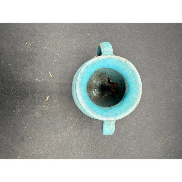 Vintage Small Blue Pottery Vase - good condition - Picture 6 of 8